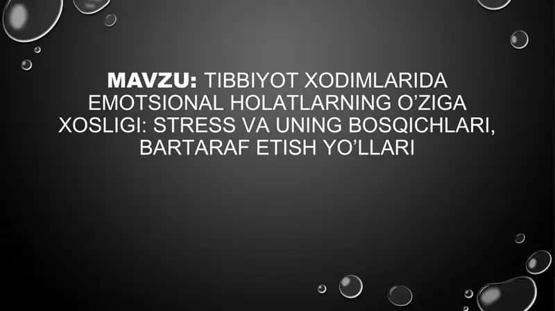 Stressning o'ziga xosligi va uning bosqichlari 2