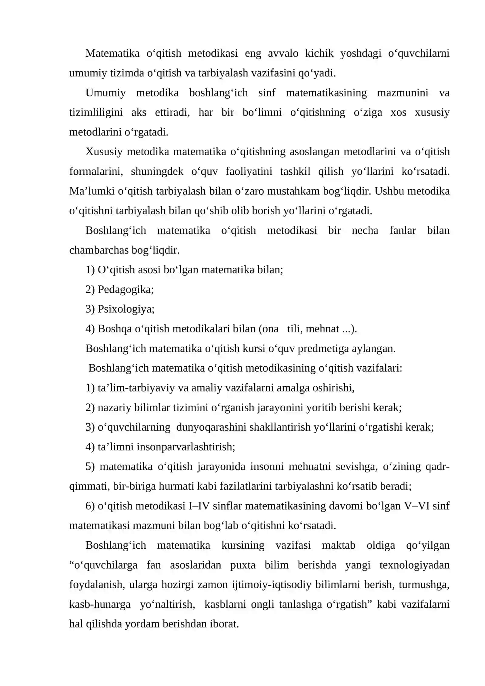 Boshlang'ich sinflarda matematika o'qitish metodikasi 2