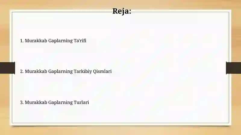 Murakkab Qo'shma Gaplar Ta'rifi va Tasnifi 2