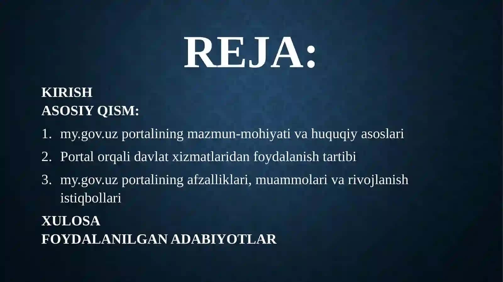 my.gov.uz portalining mazmun-mohiyati va huquqiy asoslari 2