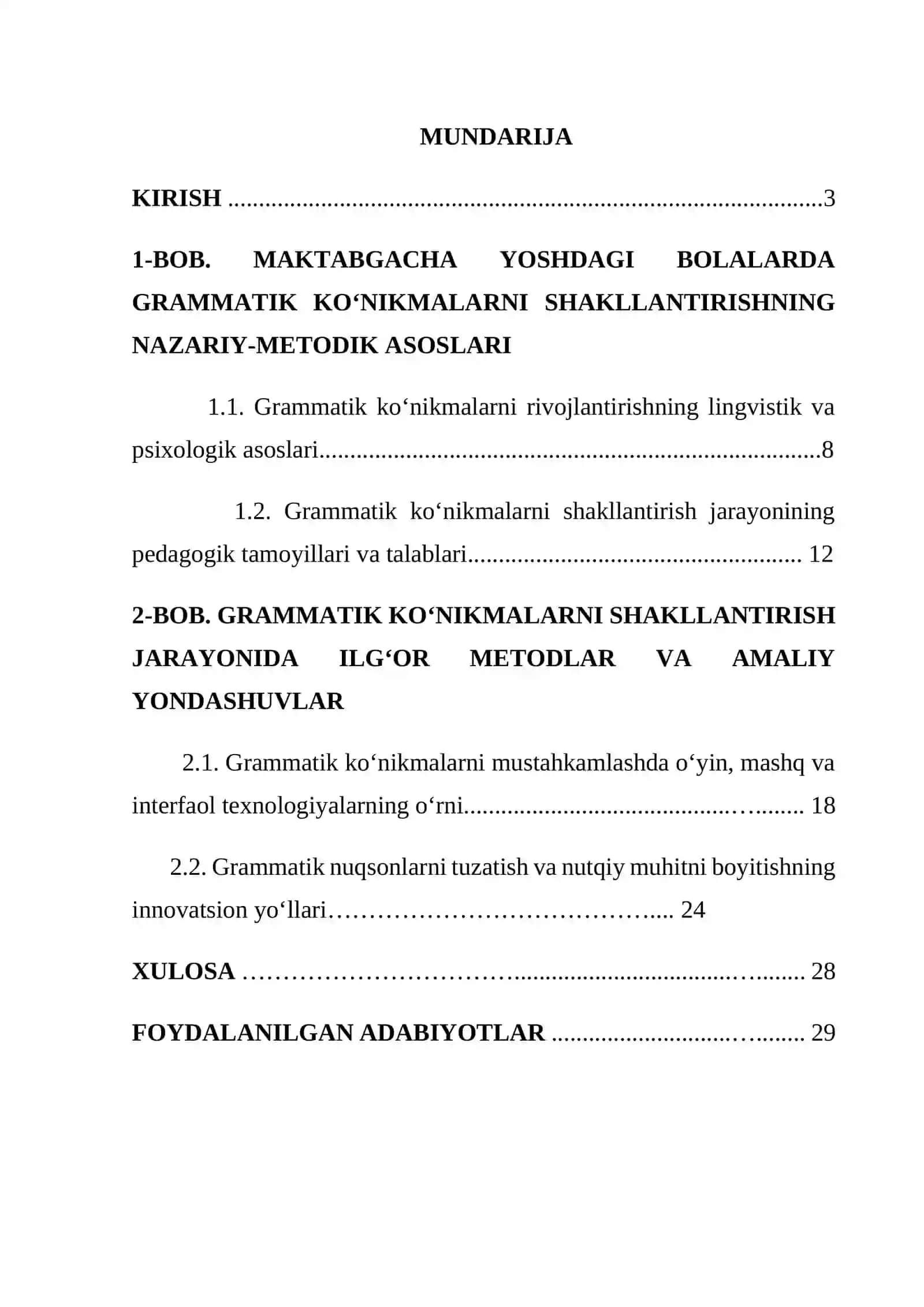 GRAMMATIK KO’NIKMALARNI SHAKLLANTIRISH USULLARI VA YO’LLARI 2