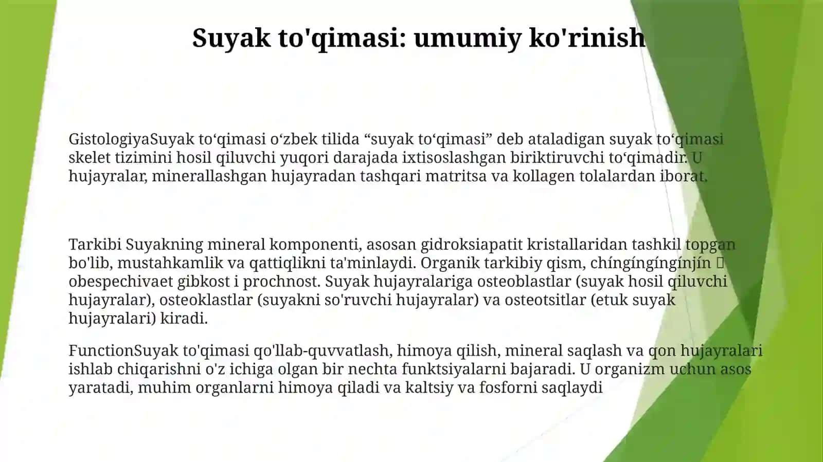Suyak ToʻQimasi Va Uning Tuzilishi 2