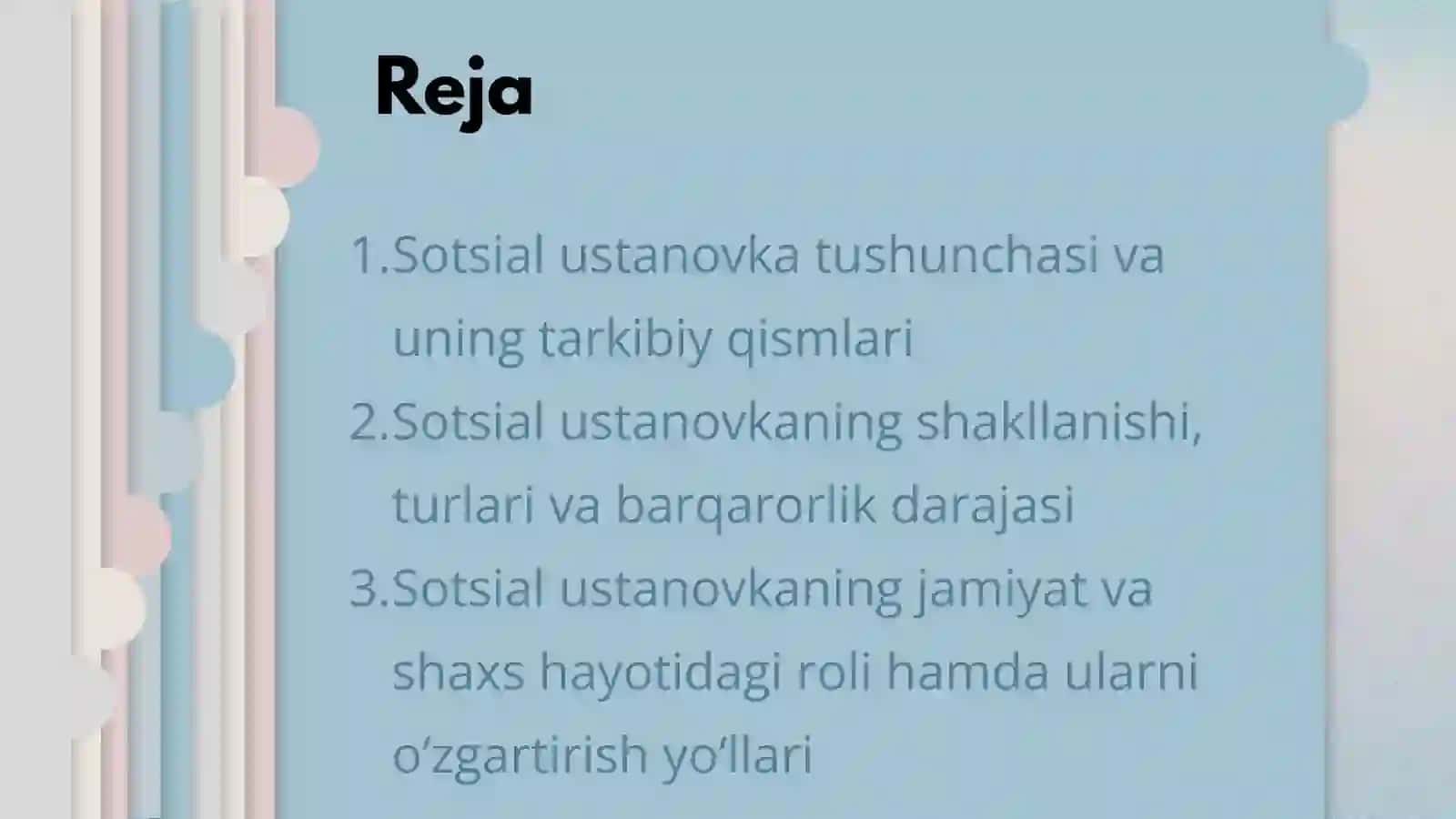 SOTSIAL USTANOVKA TUSHUNCHASI. 2