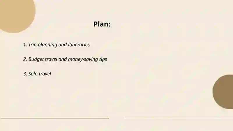 Trip planning and itineraries 2