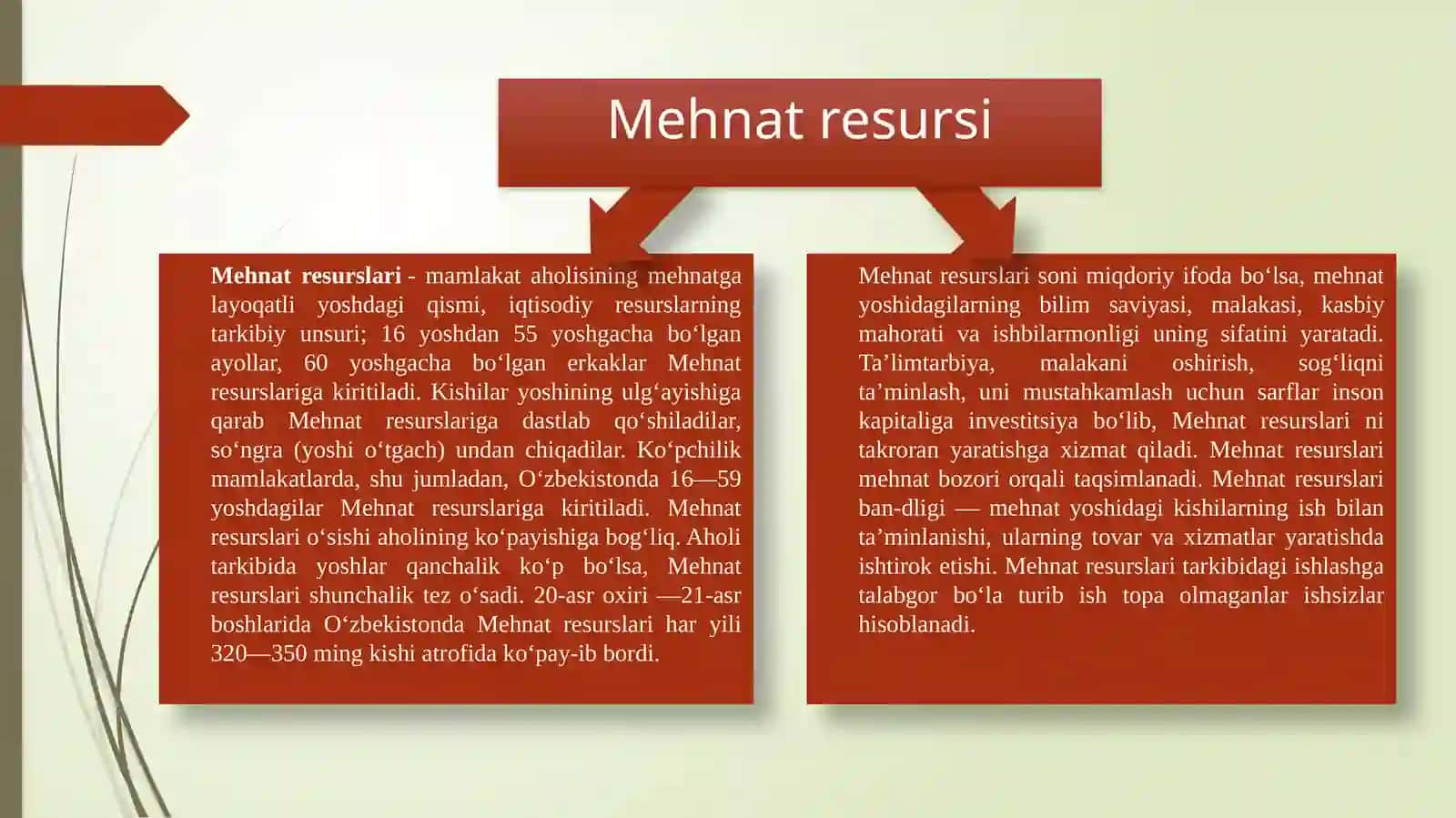 Mehnatresurslarivaularningshakllantirilishi 2