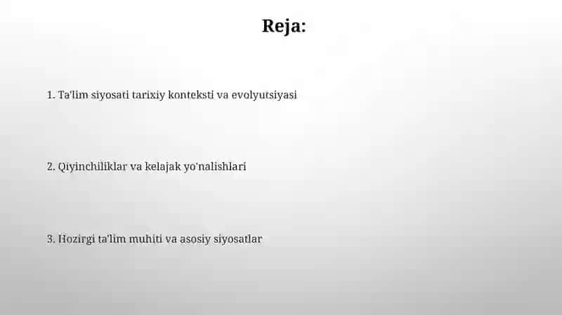 Fransiyada ta'lim siyosatining olib borilishi 2