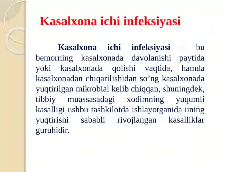 Kasalxona ichi infeksiyasi 2