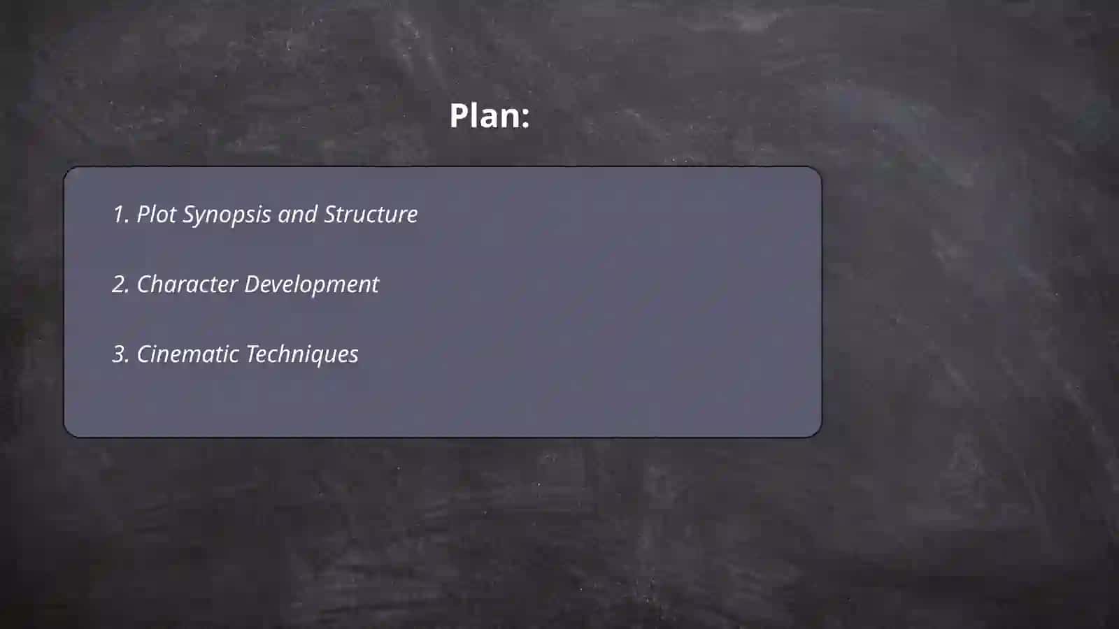 Compare and evaluate 2 movies from different genres, then make a presentation based on outcomes 2