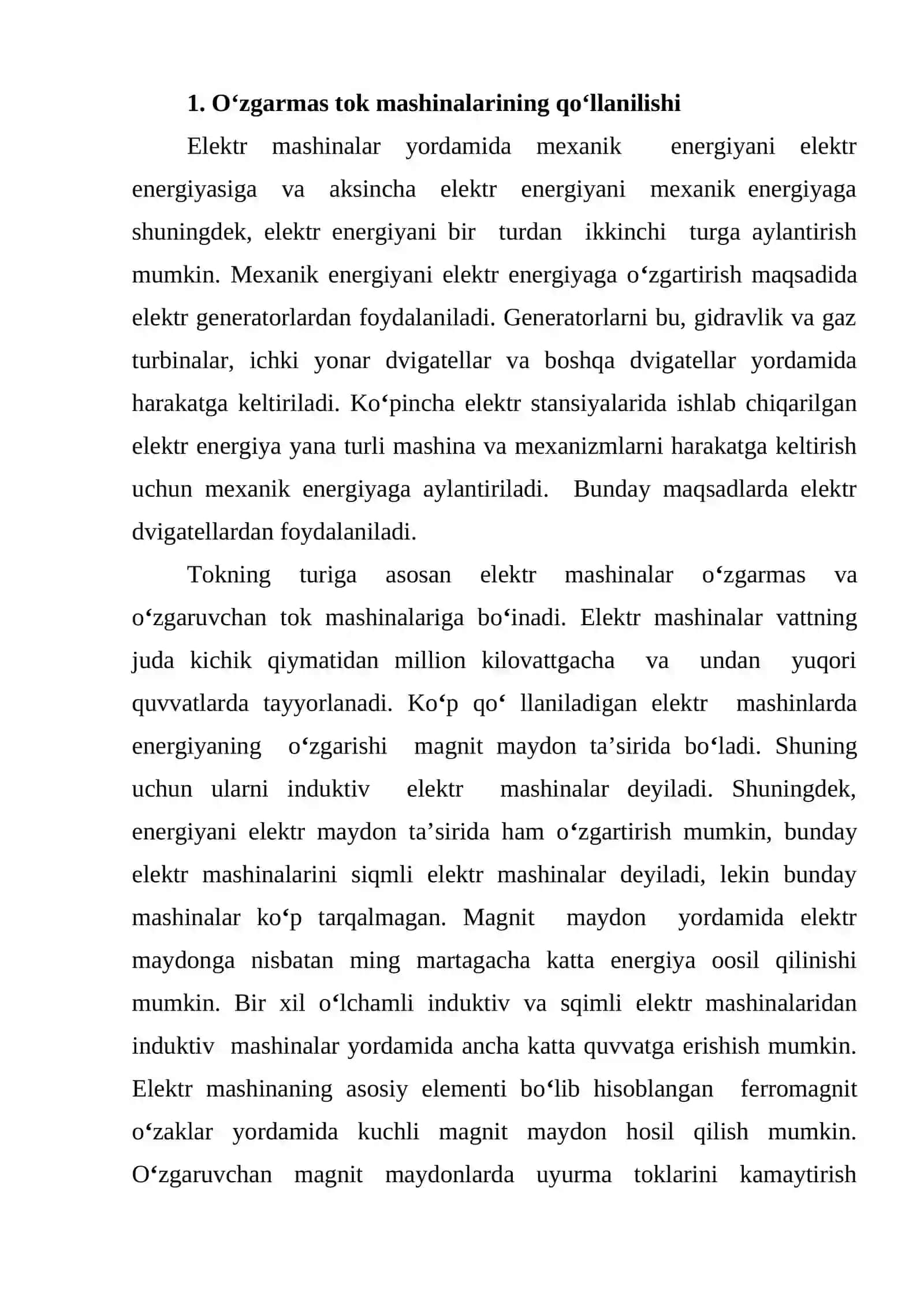 O‘zgarmas tok mashinalarining tuzilishi va ishlash prinsipi 2