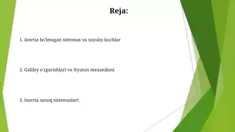 KlassikmexanikaGalileyNyutonqonunlariinversionvanoinersionhisobtizimlari 2