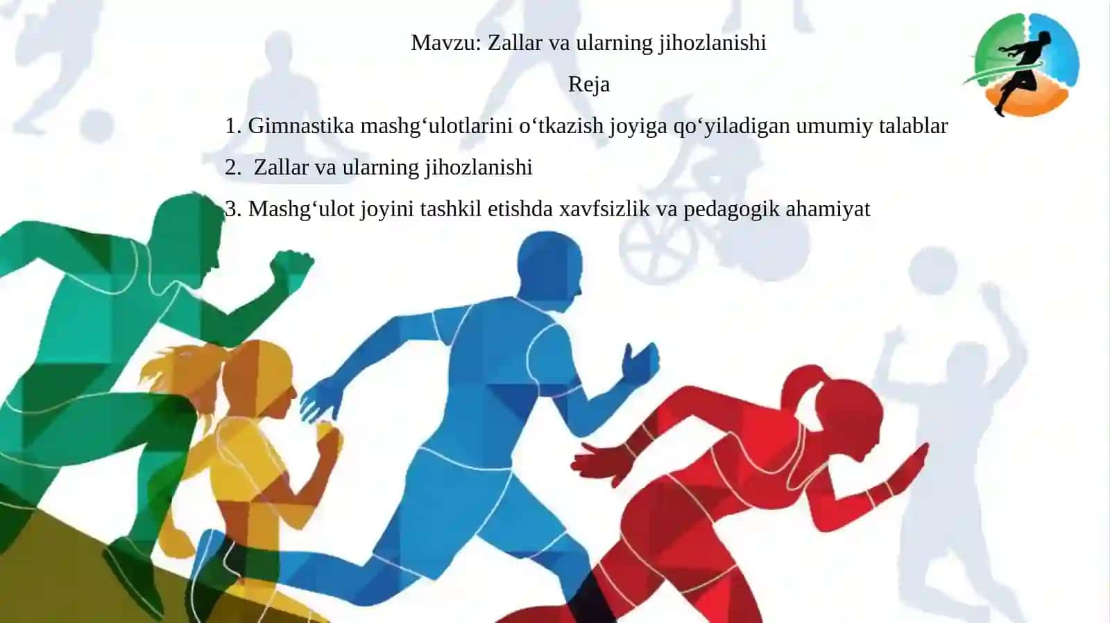 Zallar va ularning jihozlanishi 2