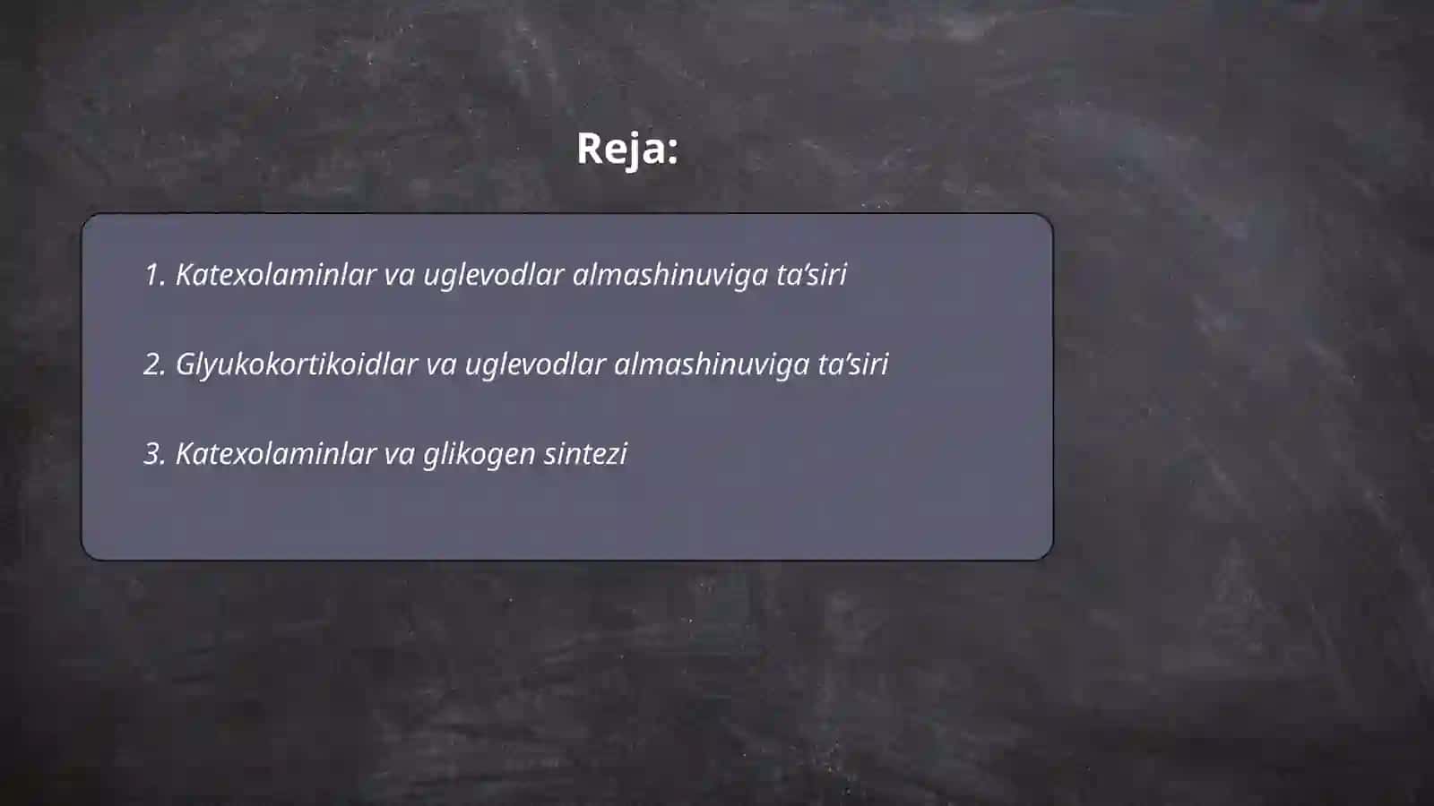 Katexolaminlar va glyukokortikoidlarning uglevodlar almashinuviga ta'siri 2