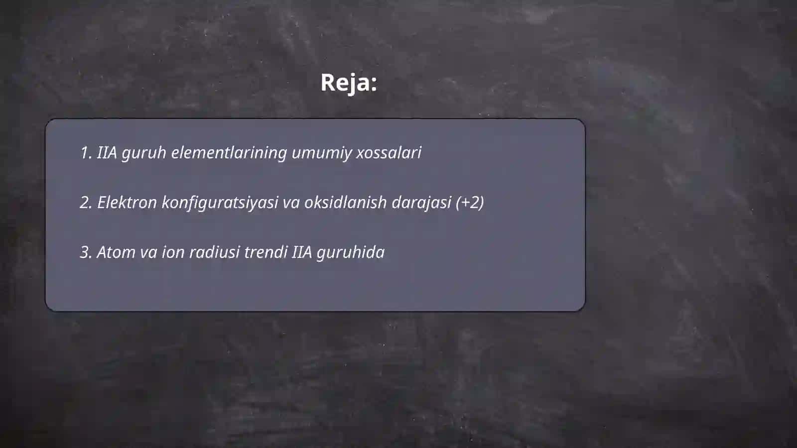 IIA GURUH elementlari 2