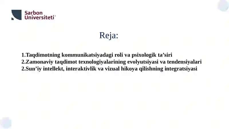 Zamonaviy Taqdimotlar Yaratish Texnologiyalari 2