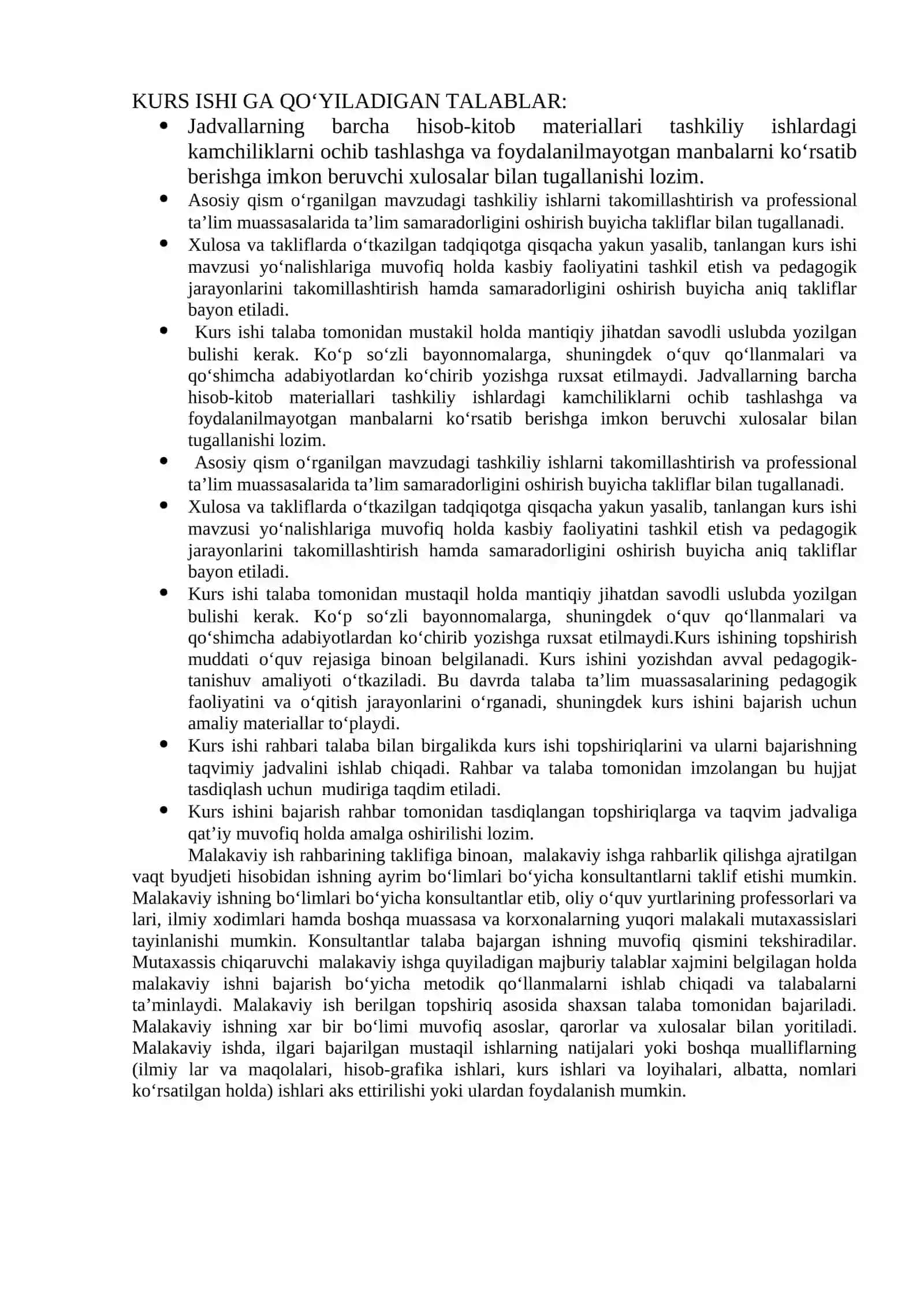 6-mavzu. Kurs ishi, bitiruv malakaviy ishini yozish tartibi 2