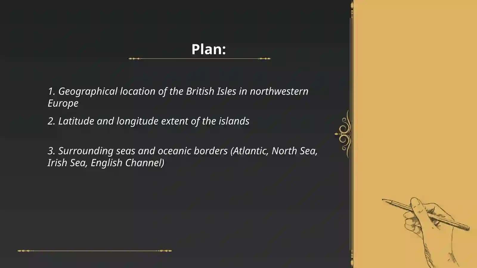 Geographical position of the British Isles 2