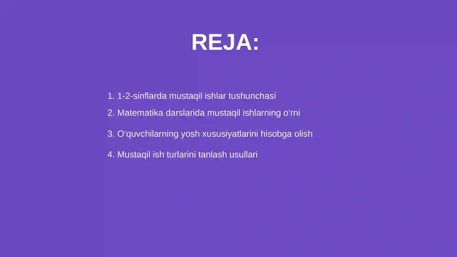 1-2-sinflarda matematika darslarida mustaqil ishlarini tashkil qilish metodikasi 2