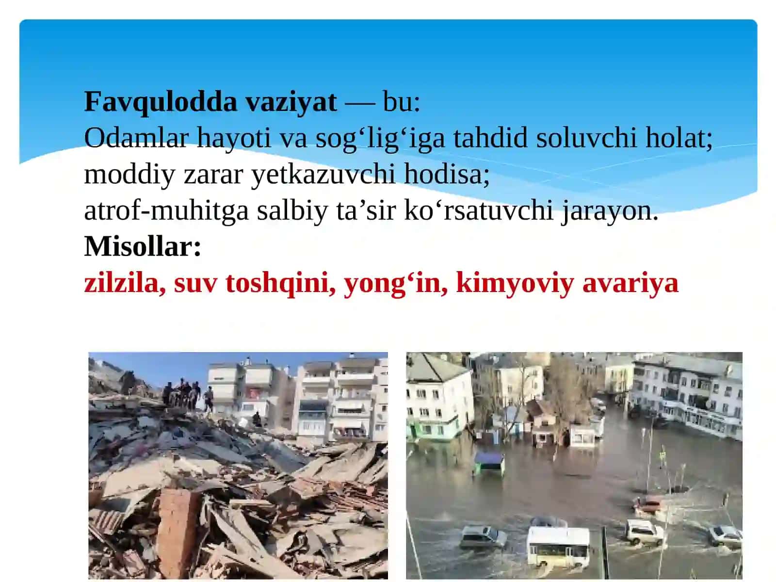 Favqulotda vaziyat xavfi tug‘ilganda va sodir bo‘lganda aholini evakuatsiya qilish 2