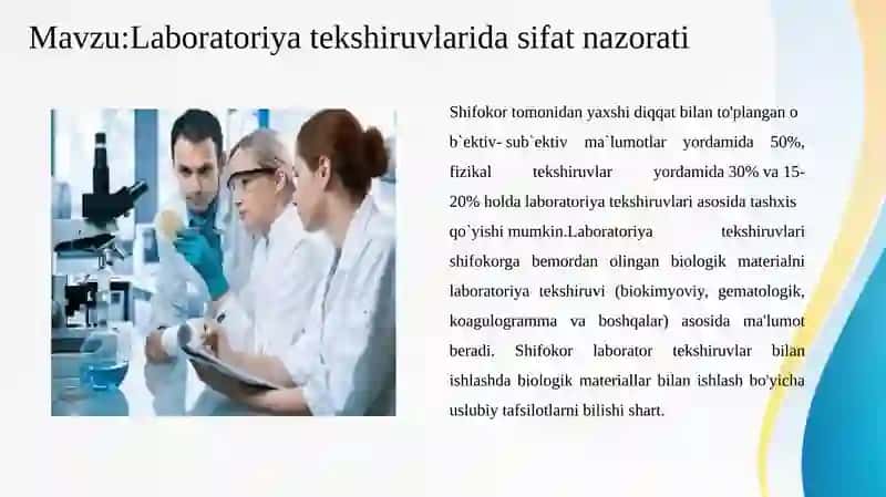 Laboratoriya tekshiruvlarida sifat nazorati 2