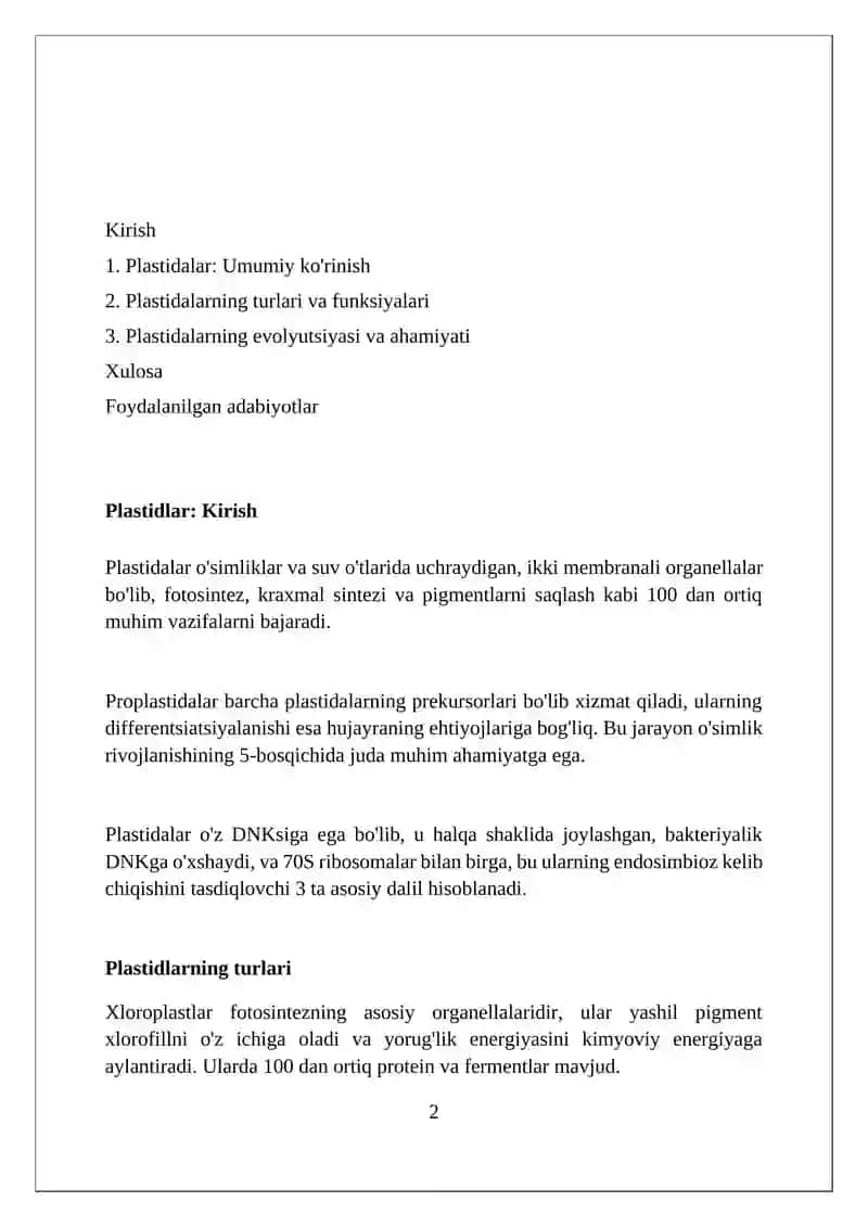 Plastidalar 2