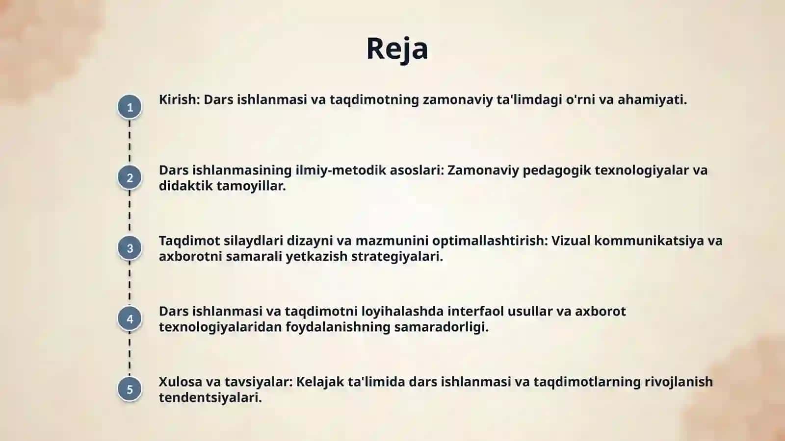 Dars ishlanmasi va taqdimot silaydlari tayyorlash 2