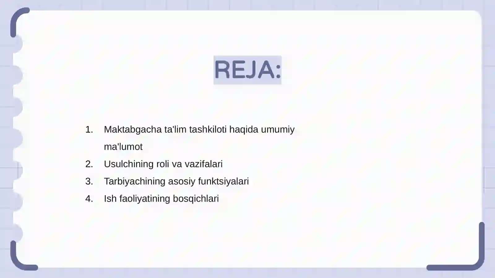 Maktabgacha talim tashkiloti uslubchisi va tarbiyachisining ish faoliyati 2