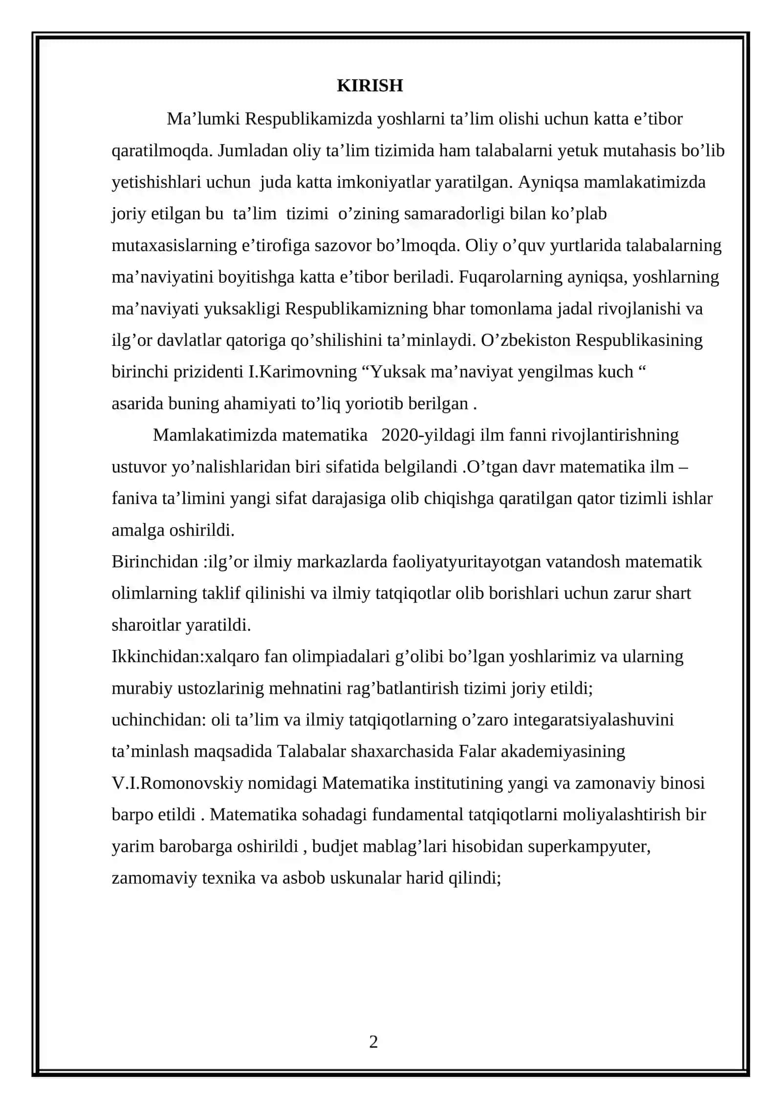 Matritsalar va ular ustida amallar 2