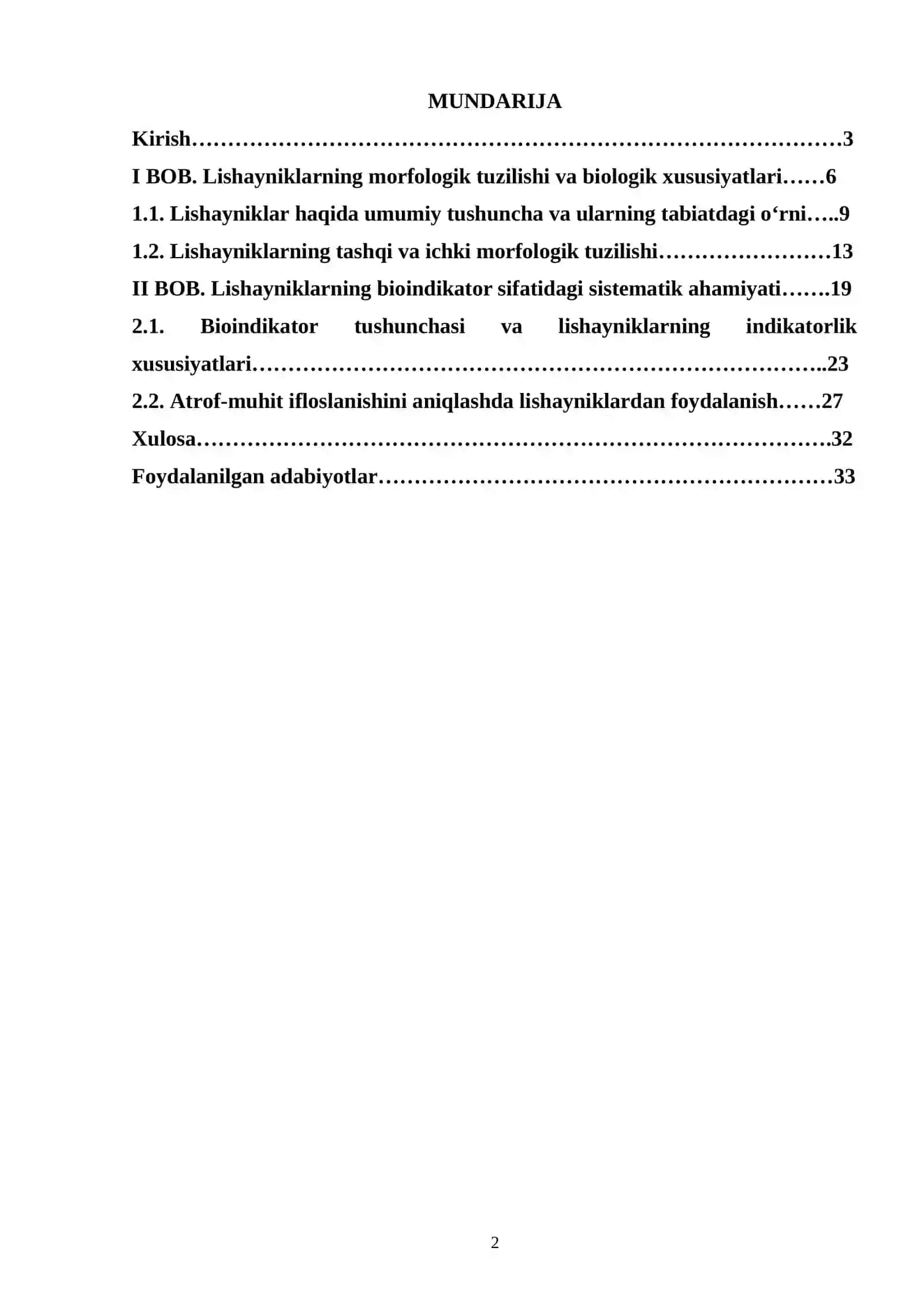 LISHAYNIKLARNING MORFOLOGIYASI VA BIOINDIKATOR SIFATIDAGI SISTEMATIK AHAMIYATI 2