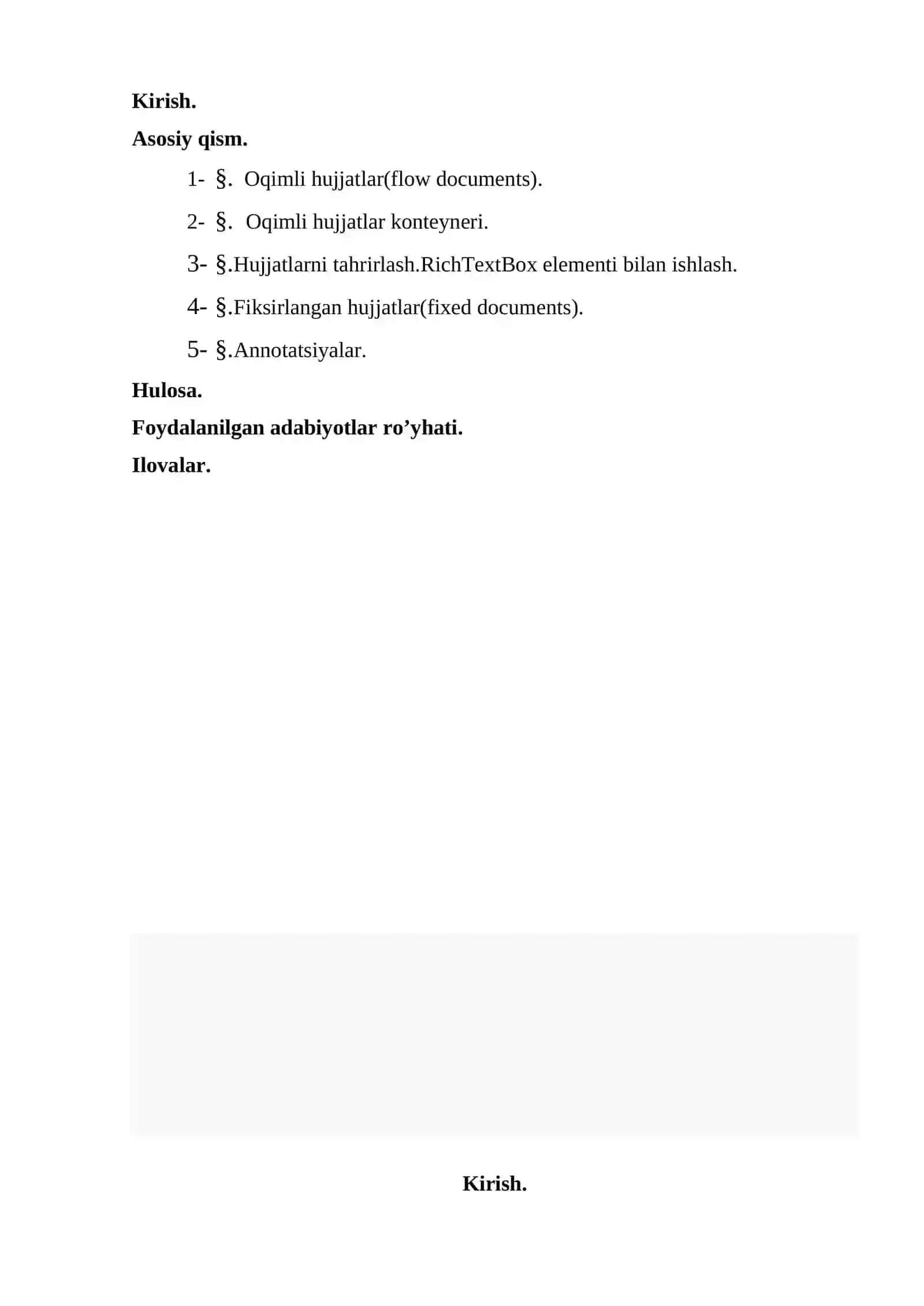 WPF da hujjatlar bilan ishlash 2