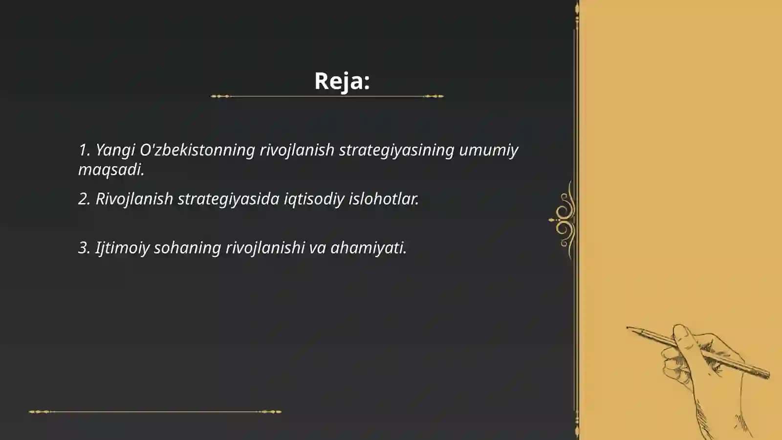 Yangi O'zbekistonning rivojlanish strategiyasi 2