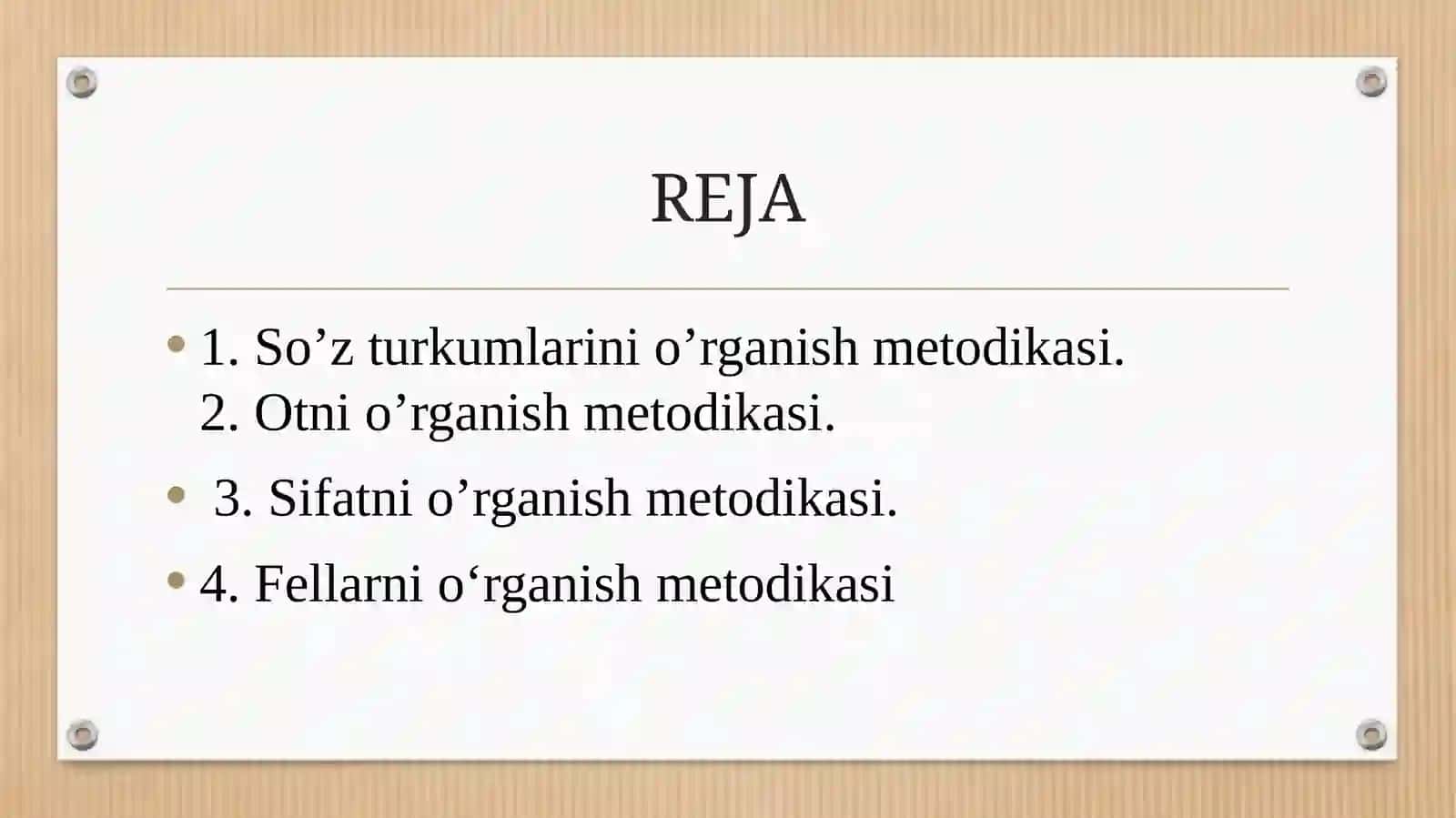 So‘z, olmosh, fe‘l turkumlarini o‘rganish 2