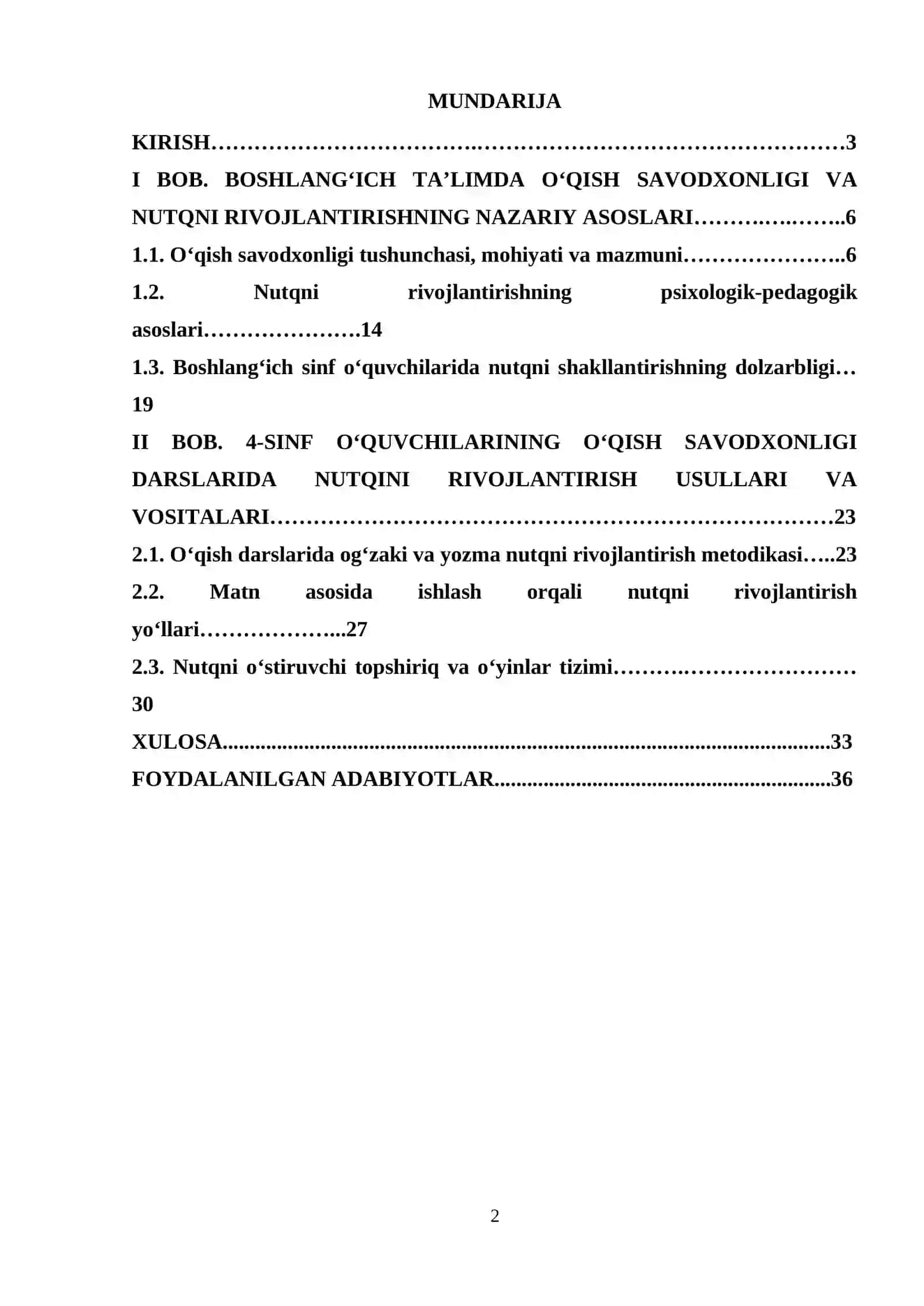 4-SINF OʻQISH SAVODXONLIGI DARSLARIDA OʻQUVCHILAR NUTQINI OʻSTIRISH 2