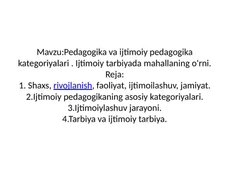 Urganch Davlat Pedagogika Instituti Pedagogika Fakulteti Maktabgacha ta’lim yo’nalishi 2