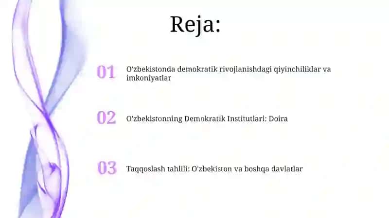 O'zbekistonda demokratik rivojlanishdagi qiyinchiliklar va imkoniyatlar 2