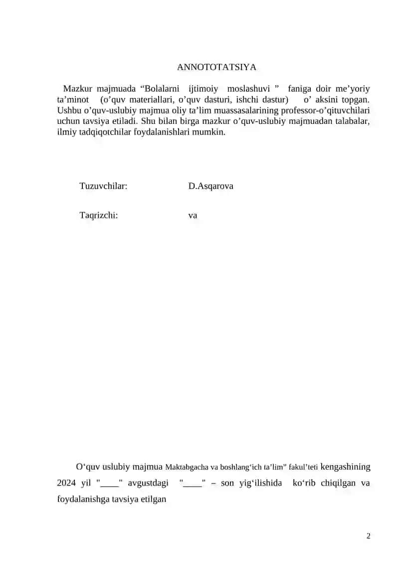 O‘QUV USLUBIY MAJMUA 2