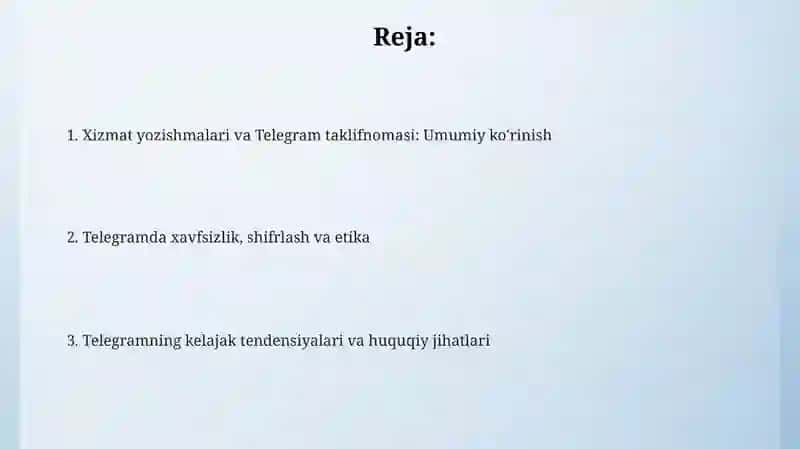 Xizmat yozishmalari va Telegram taklifnomasi 2