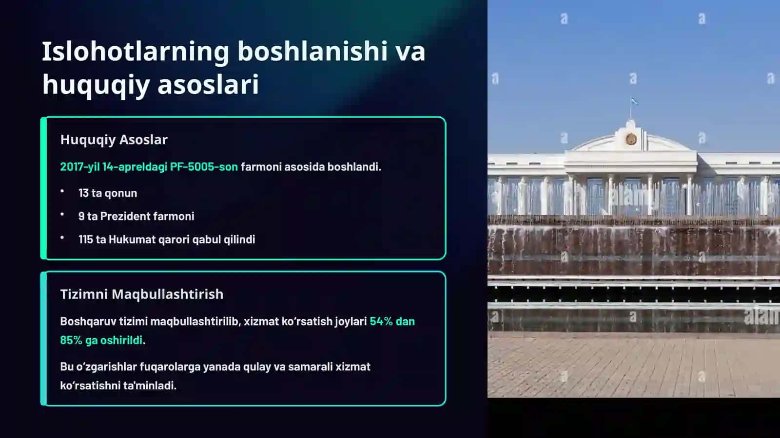 Islohotlarning boshlanishi va huquqiy asoslari 2