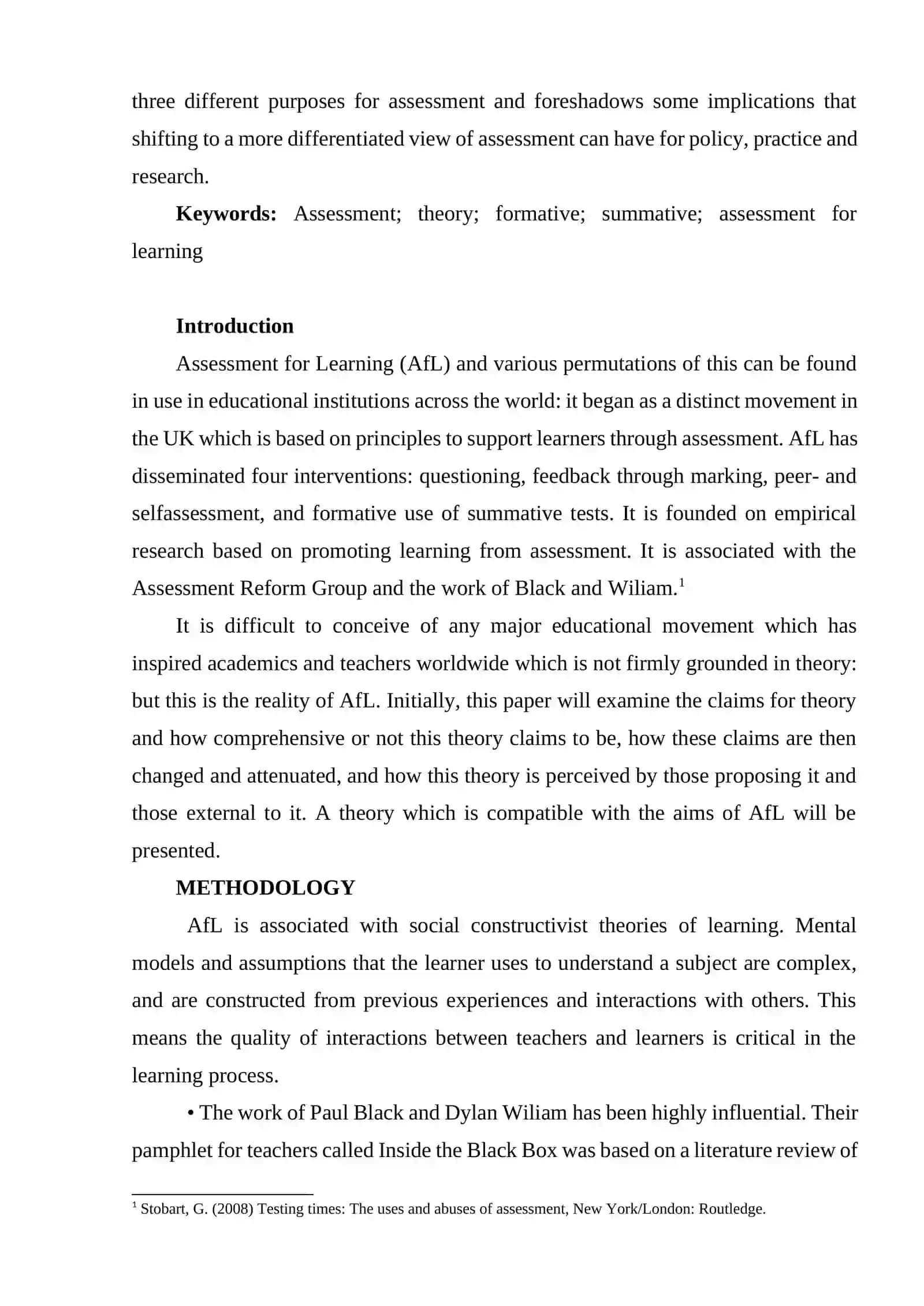 ASSESSMENT FOR LEARNING 2
