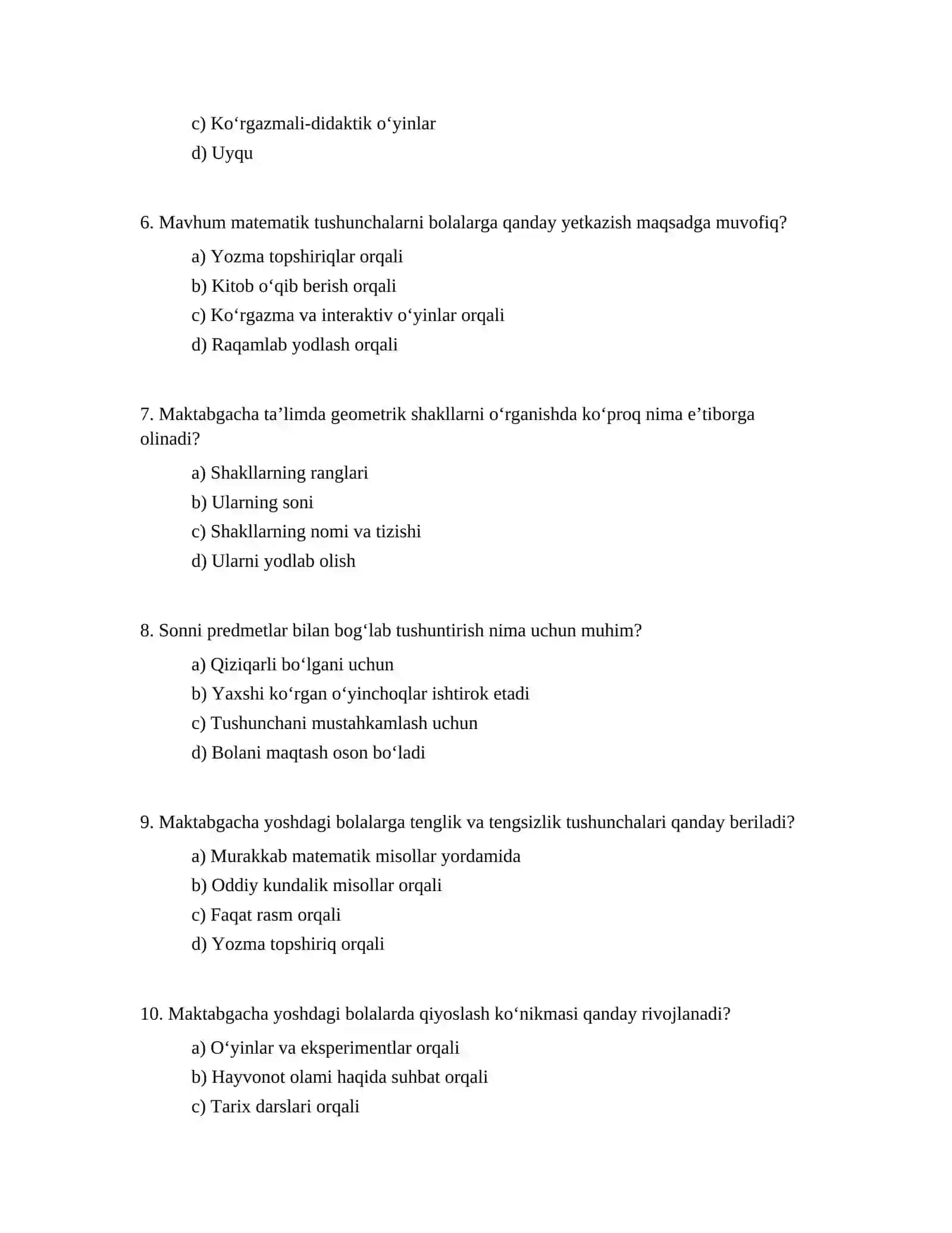 Maktabgacha yoshdagi bolalarda matematik tasavvurlarni shakllantirishning maqsad va vazifari 2