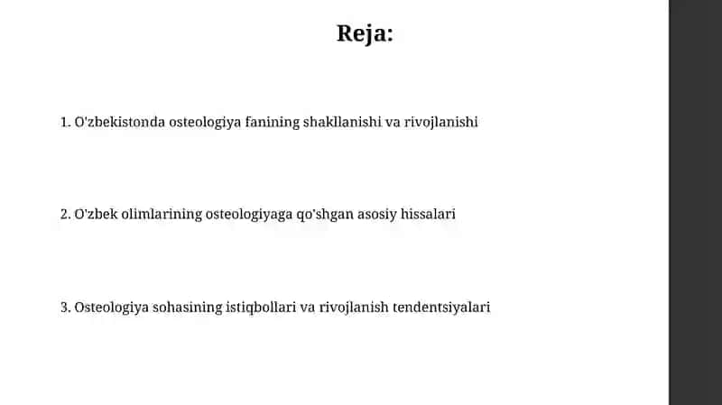 Osteologiya sohasining shakllanish tarixi va asosiy yo'nalishlari 2