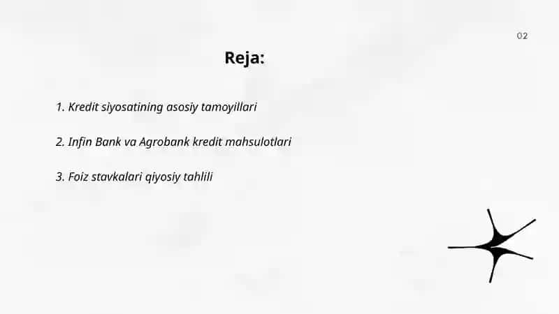 Kredit siyosatining asosiy tamoyillari 2
