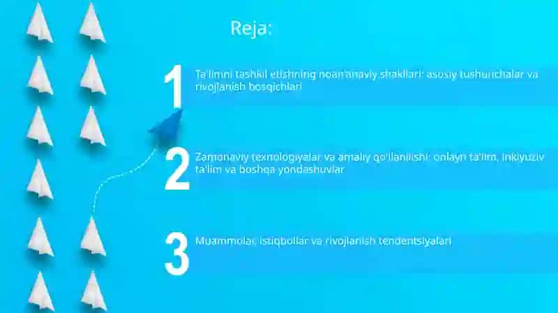 Noan'anaviy Ta'lim Shakllari 2