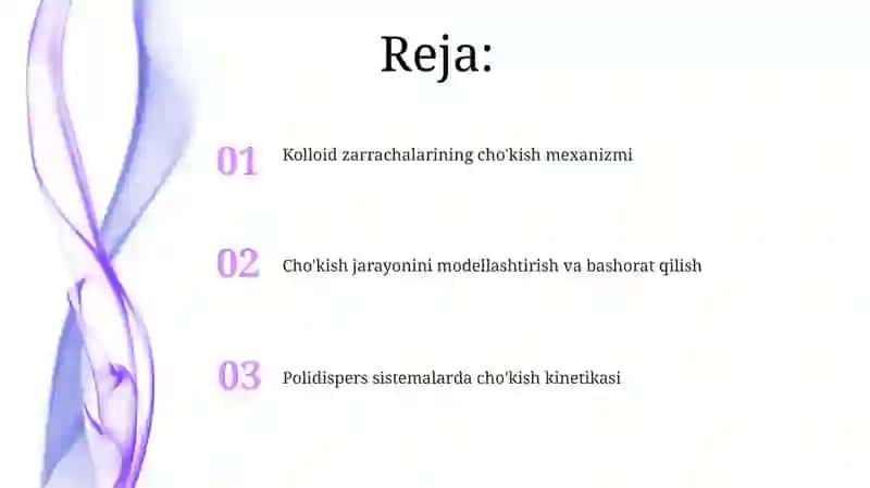 Polidispers sistemalarda kolloid zarrachalarning cho'kishi 2
