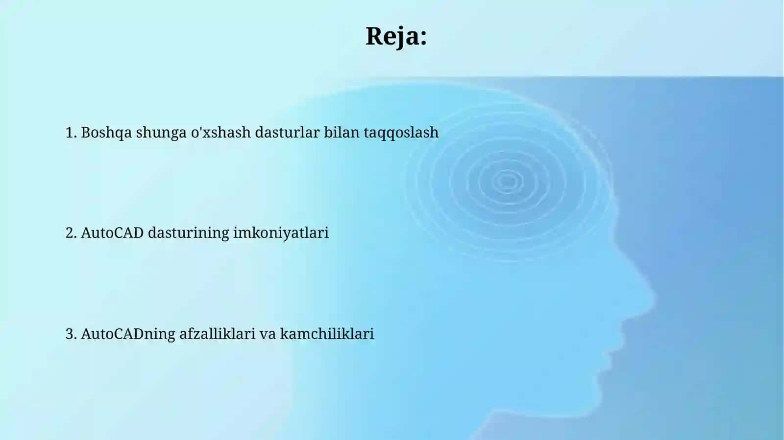 AutoCADning imkoniyatlari 2