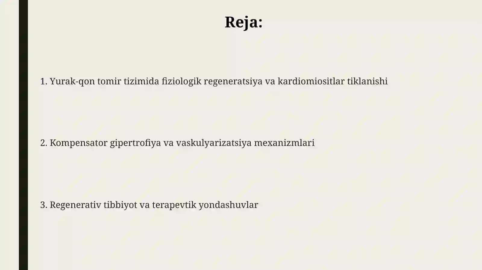 Yurak-qon tomirlar tizimida regenerator va kompensator jarayonlar 2