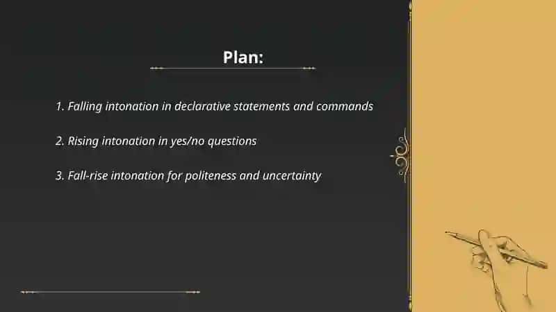 Intonation: typical patterns in functional language 2