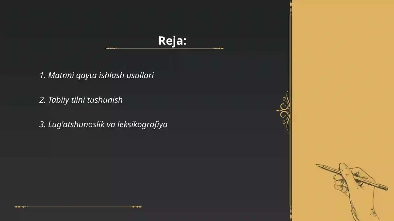 Kompyuter lingvistikasida metodlar 2