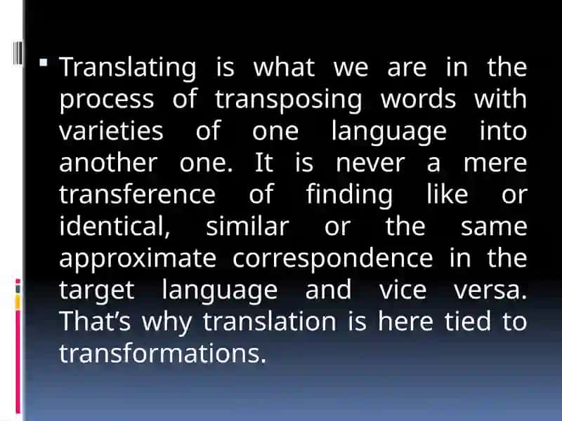 Grammatical transformations 2