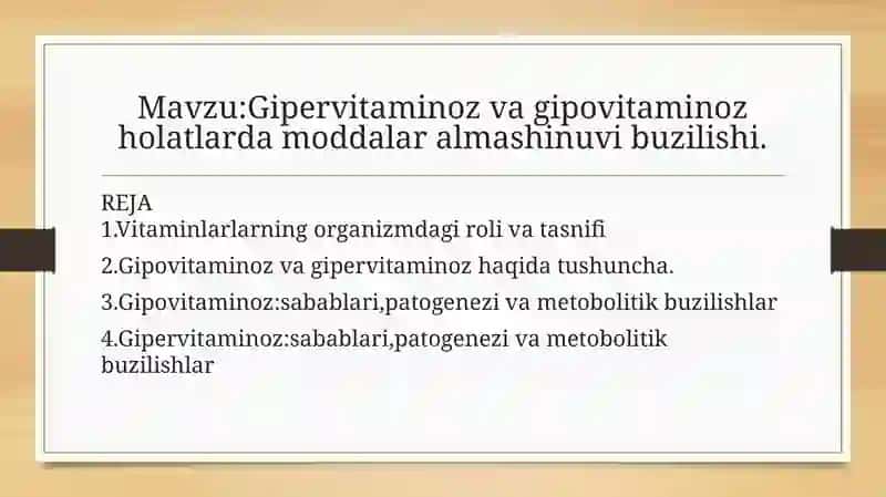 vitaminlar patologik fiziologiya 2