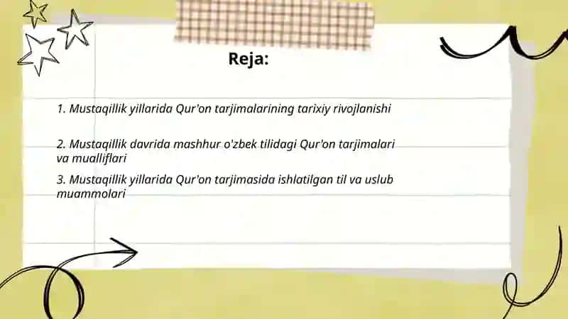 Mustaqillik yillarida Qur'onning o'zbek tiliga tarjima qilinishi va tafsirlari 2